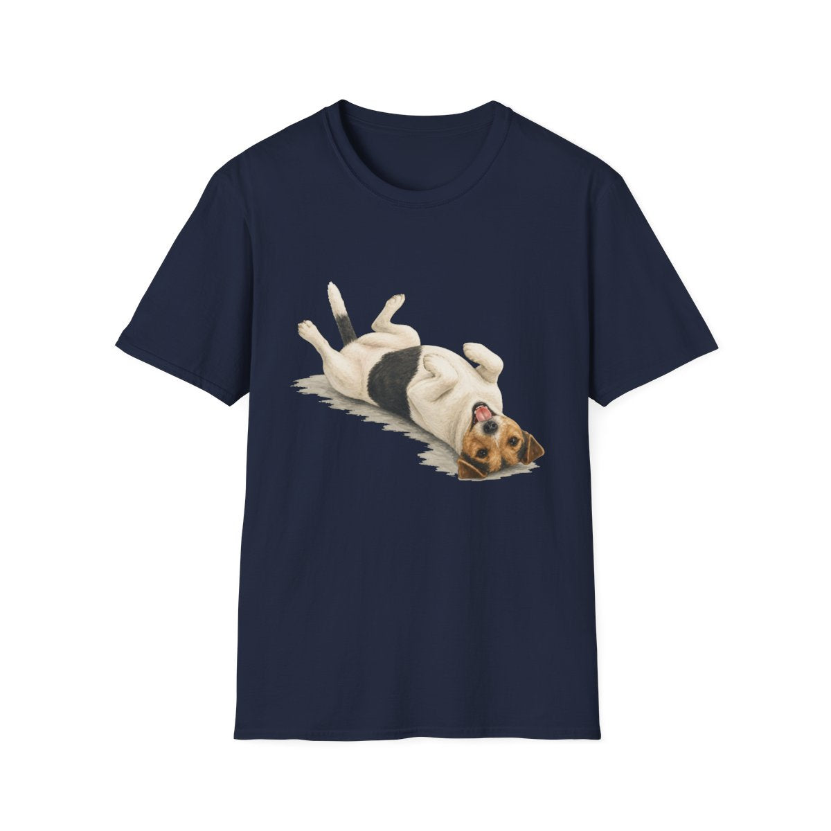 Belly Rubs Smooth Fox Terrier Tee - Navy