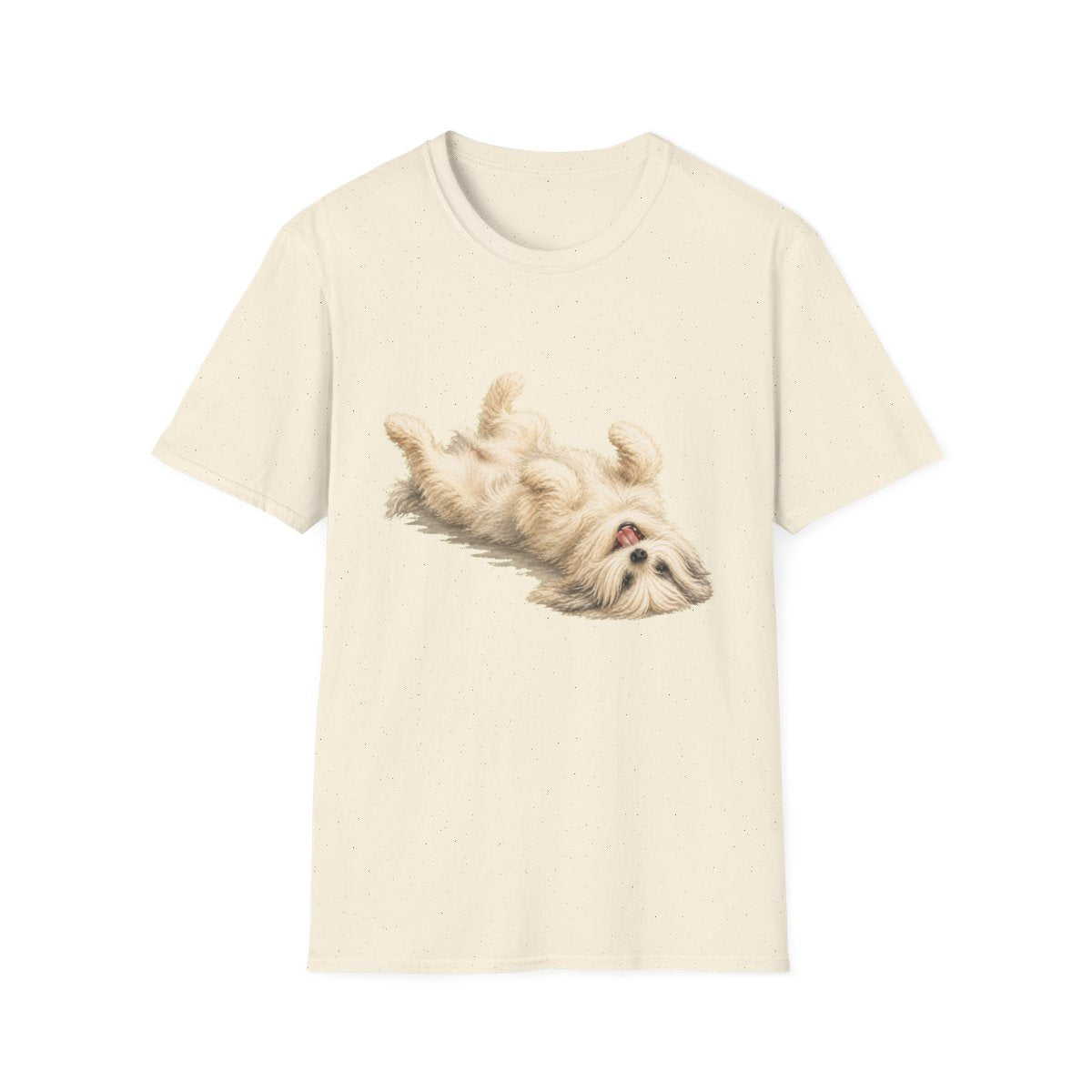 Belly Rubs Tibetan Terrier Tee - Natural