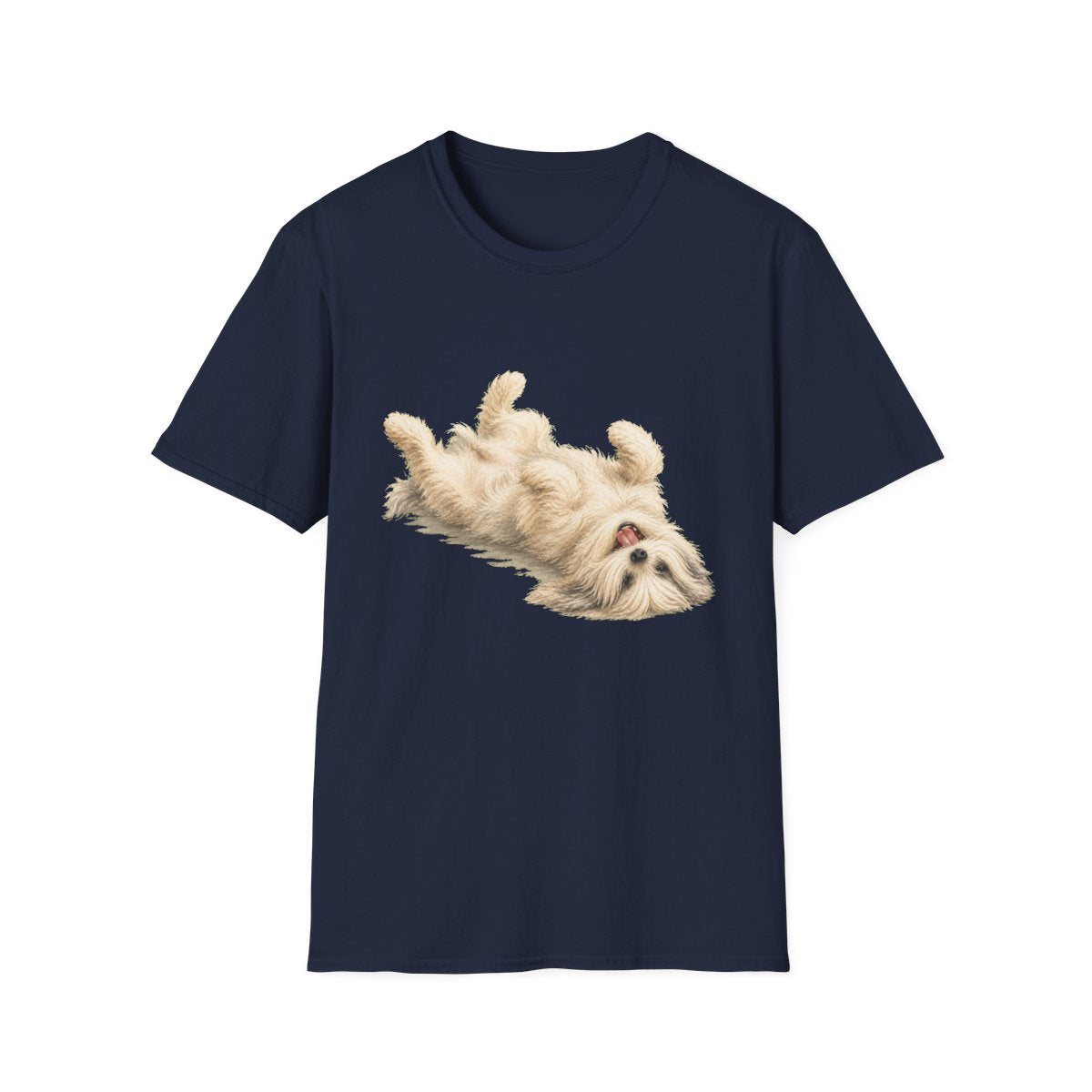 Belly Rubs Tibetan Terrier Tee - Navy