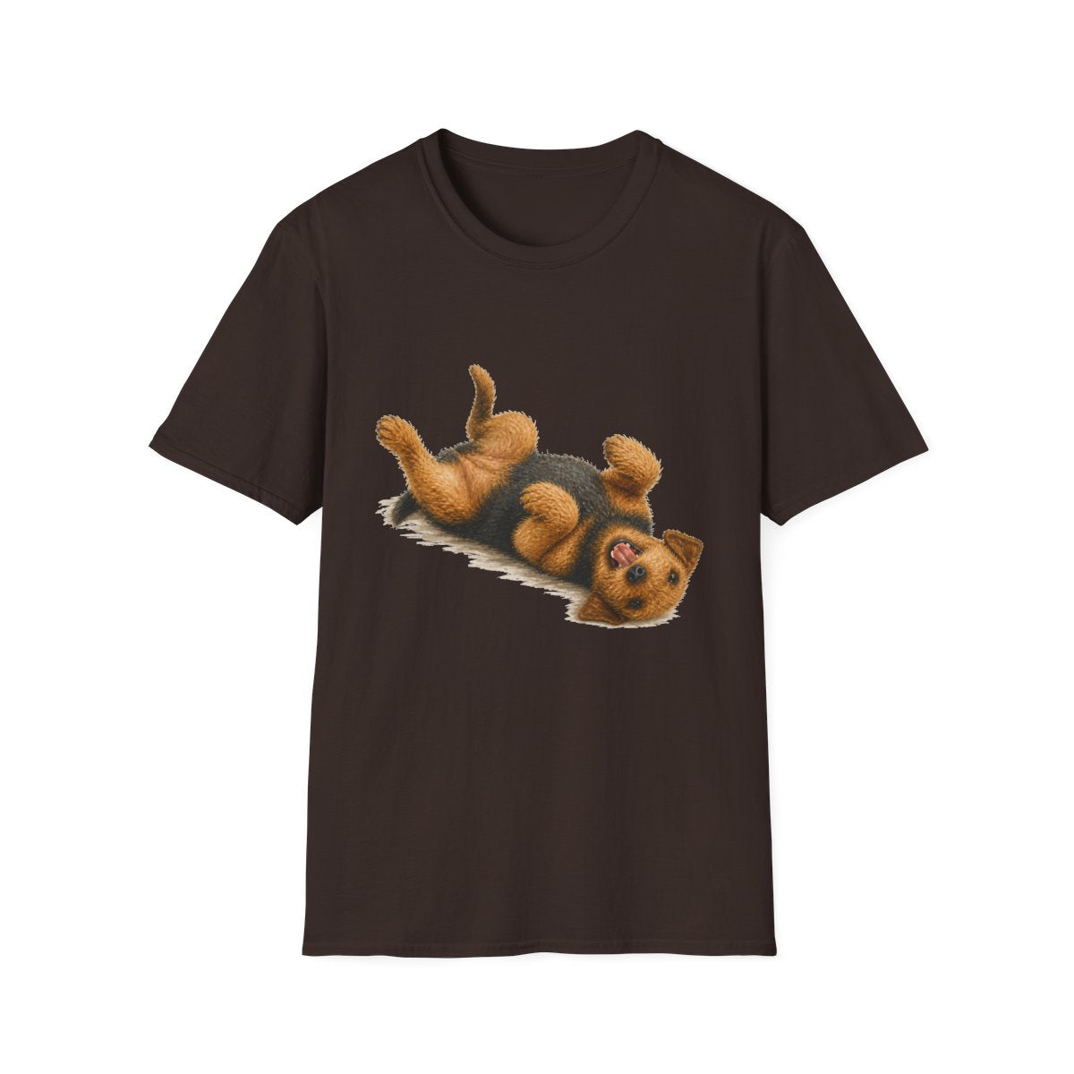 Belly Rubs Welsh Terrier Tee - Dark Chocolate