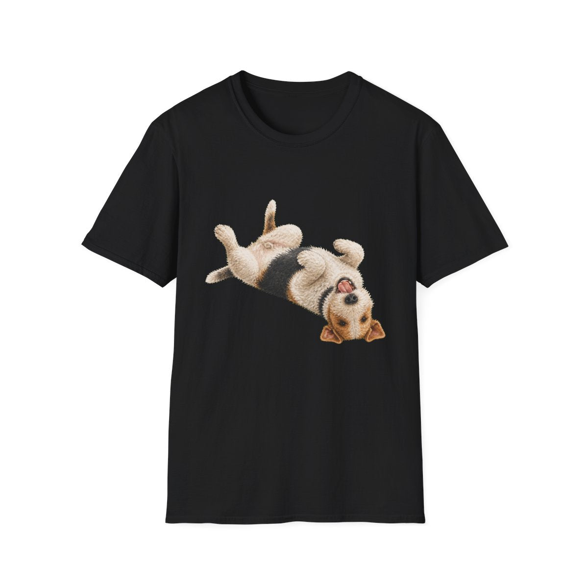 Belly Rubs Wire Fox Terrier Tee - Black