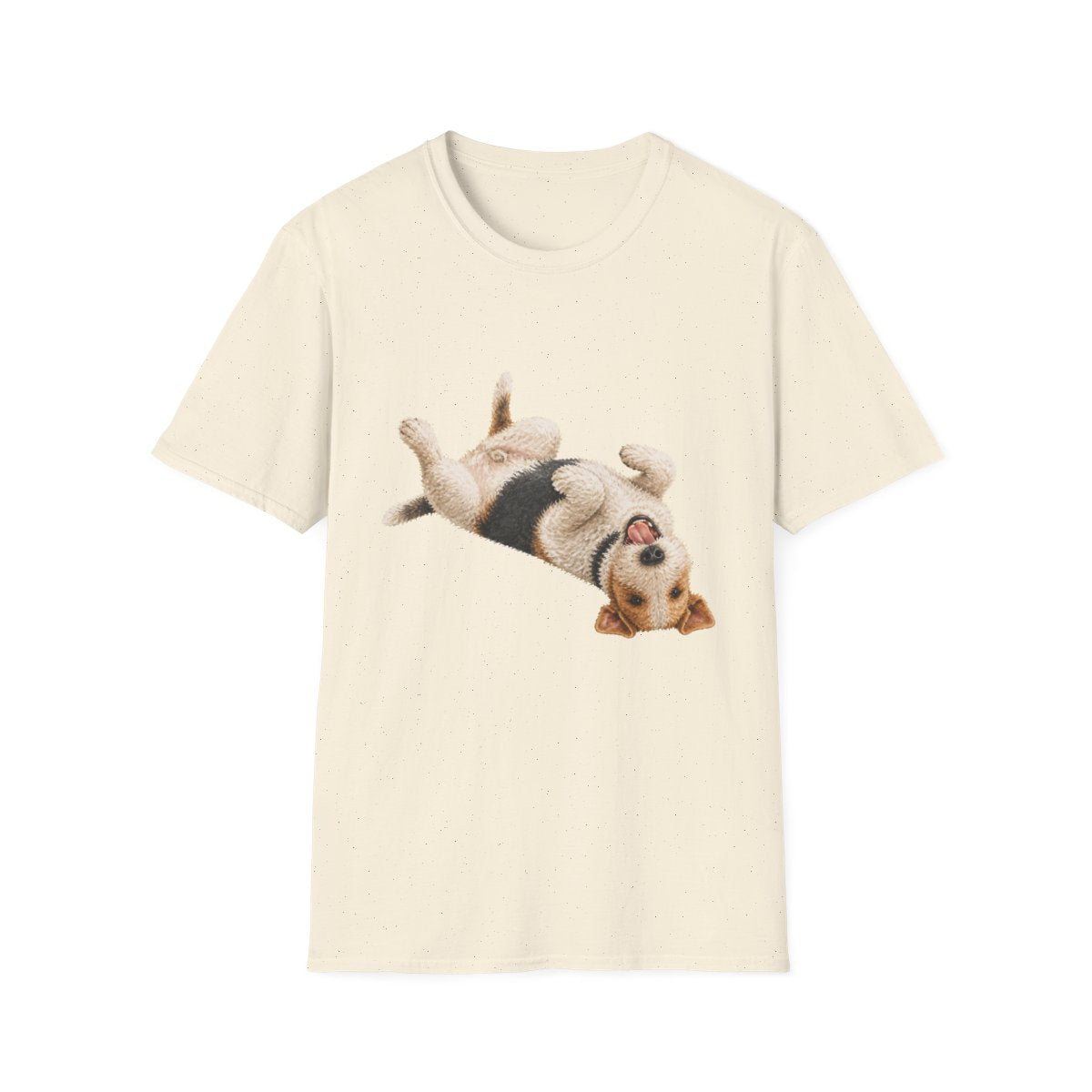 Belly Rubs Wire Fox Terrier Tee - Natural