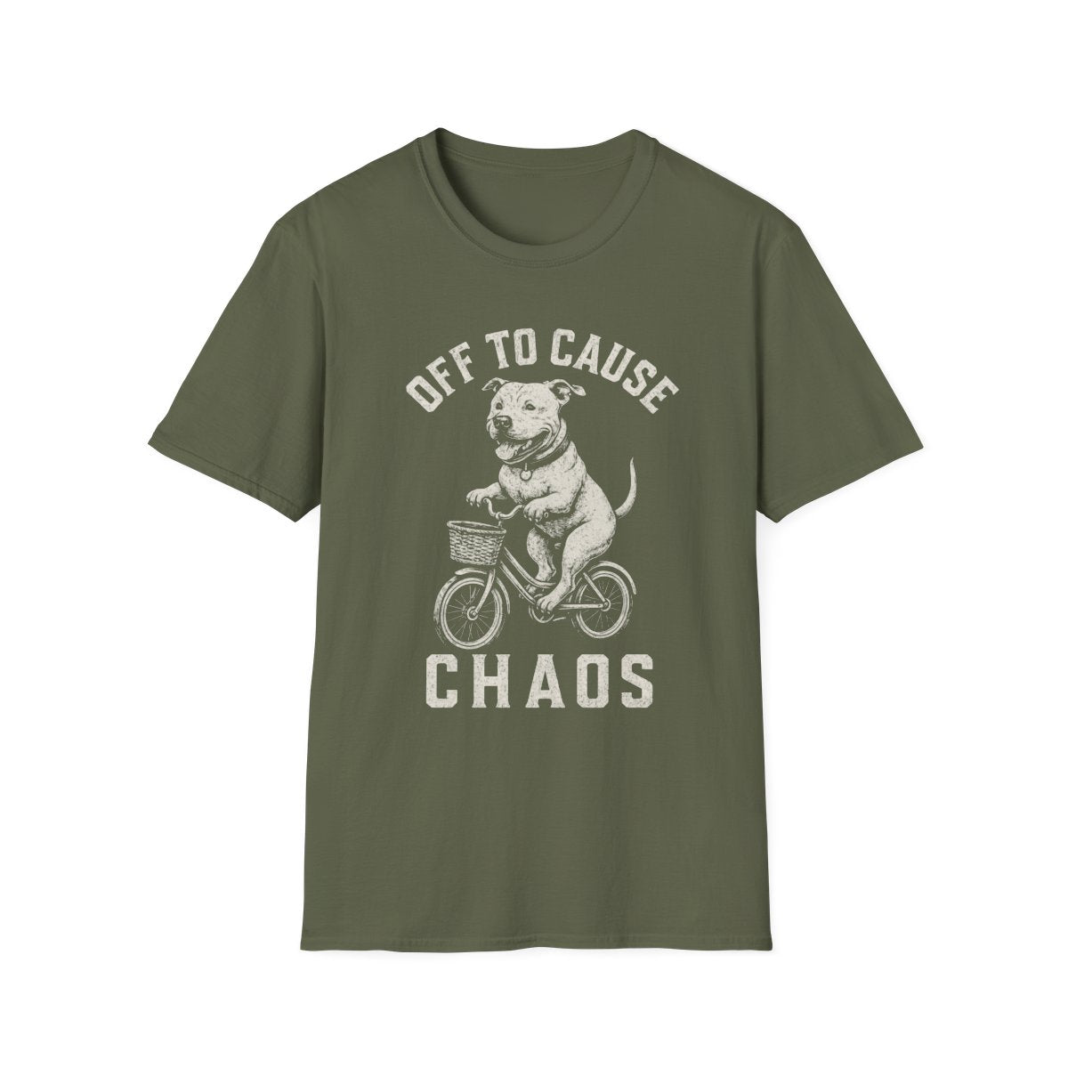 Bicycle American Pit Bull Terrier Tee - Military Green
