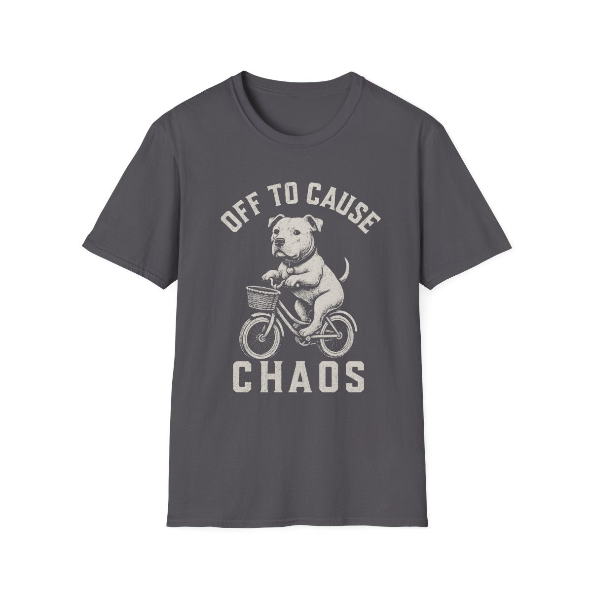 Bicycle American Staffordshire Terrier Tee - Charcoal