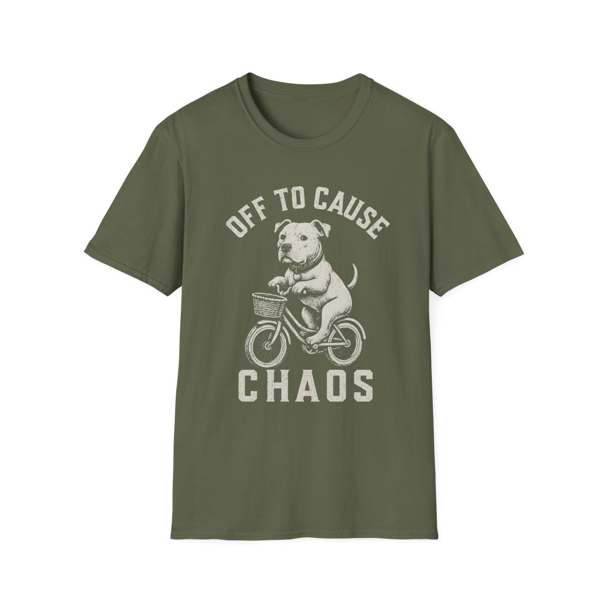 Bicycle American Staffordshire Terrier Tee - Military Green