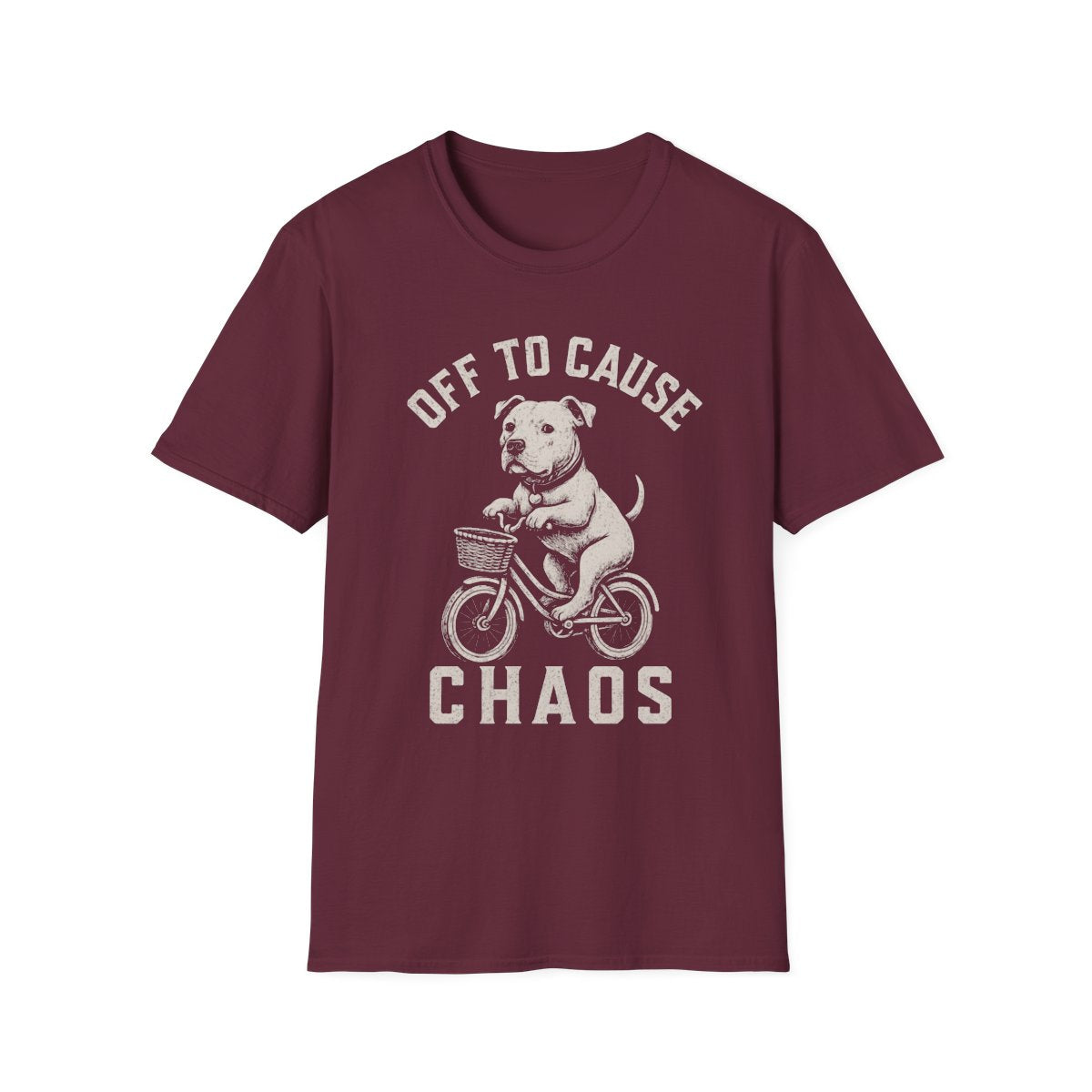 Bicycle American Staffordshire Terrier Tee - Maroon