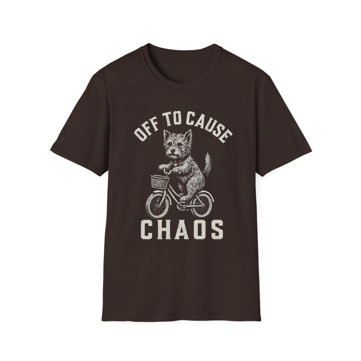 Bicycle Australian Terrier Tee - Dark Chocolate
