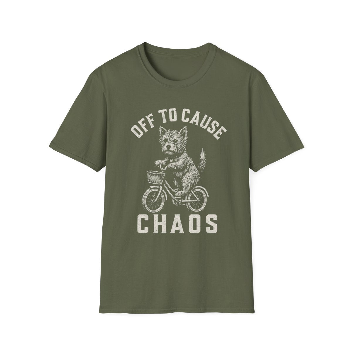 Bicycle Australian Terrier Tee - Military Green