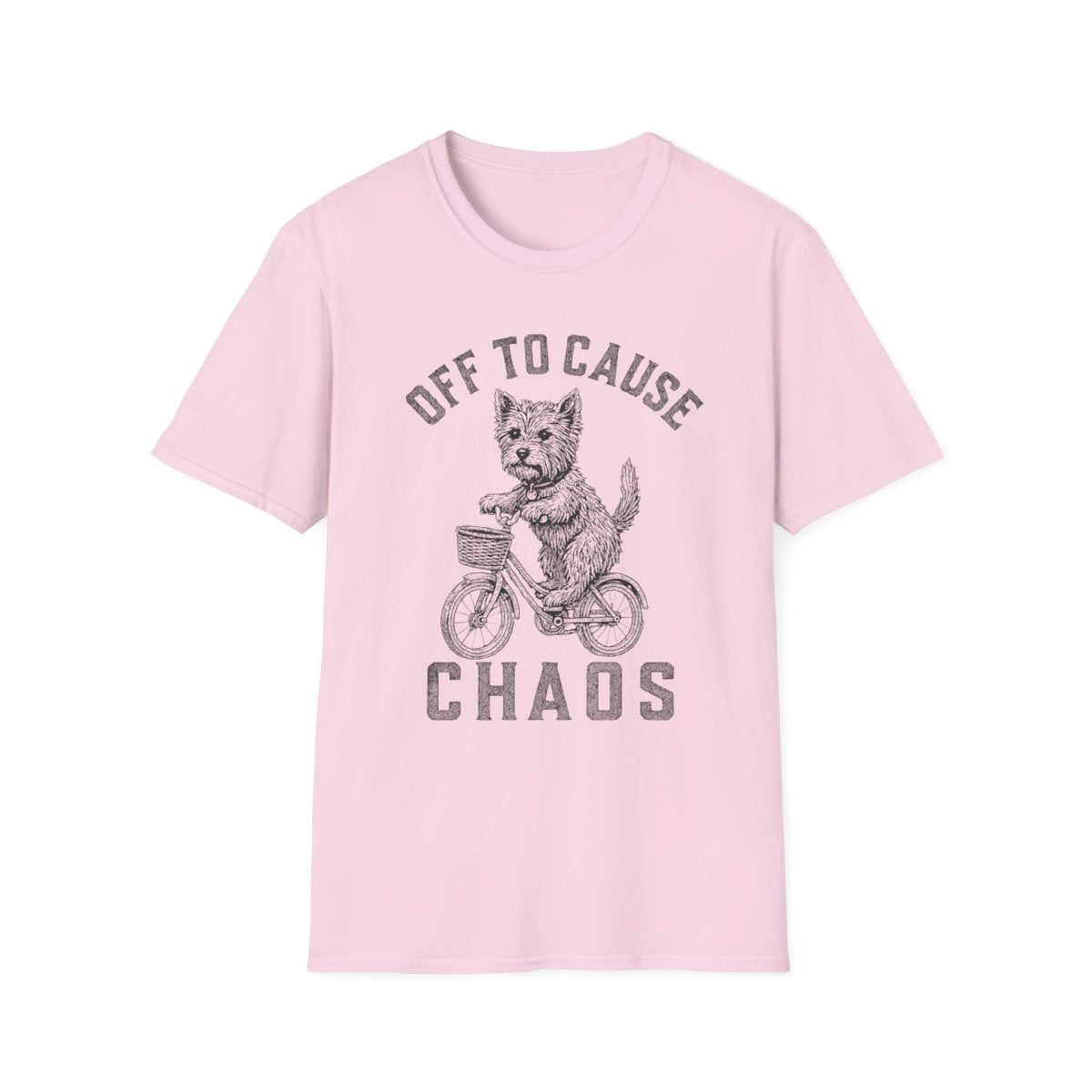 Bicycle Australian Terrier Tee - Light Pink