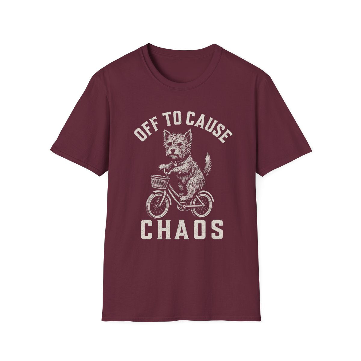 Bicycle Australian Terrier Tee - Maroon