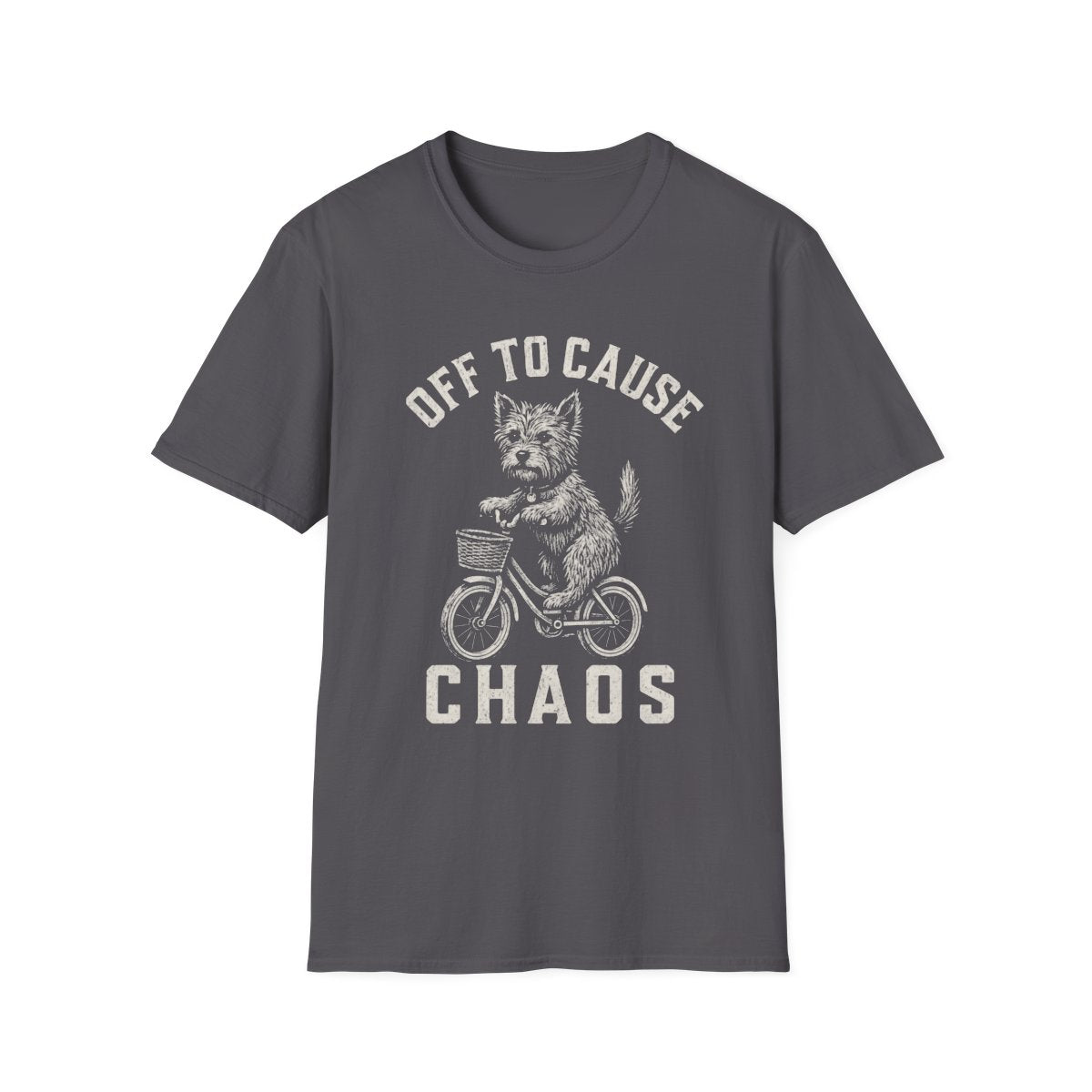 Bicycle Australian Terrier Tee - Charcoal