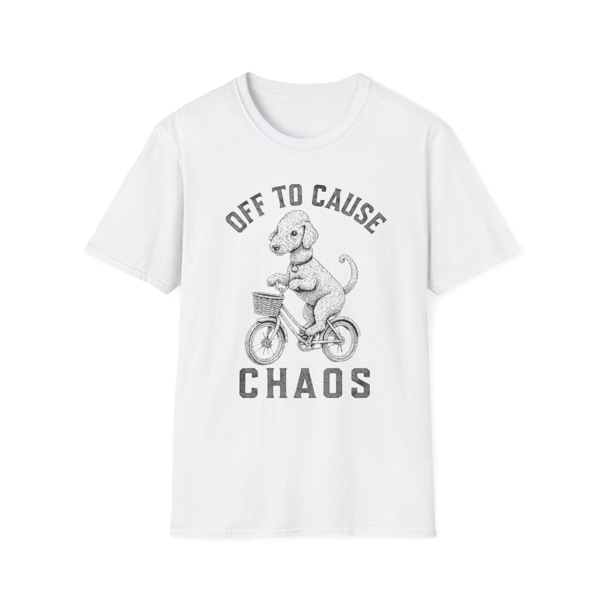 Bicycle Bedlington Terrier Tee - White