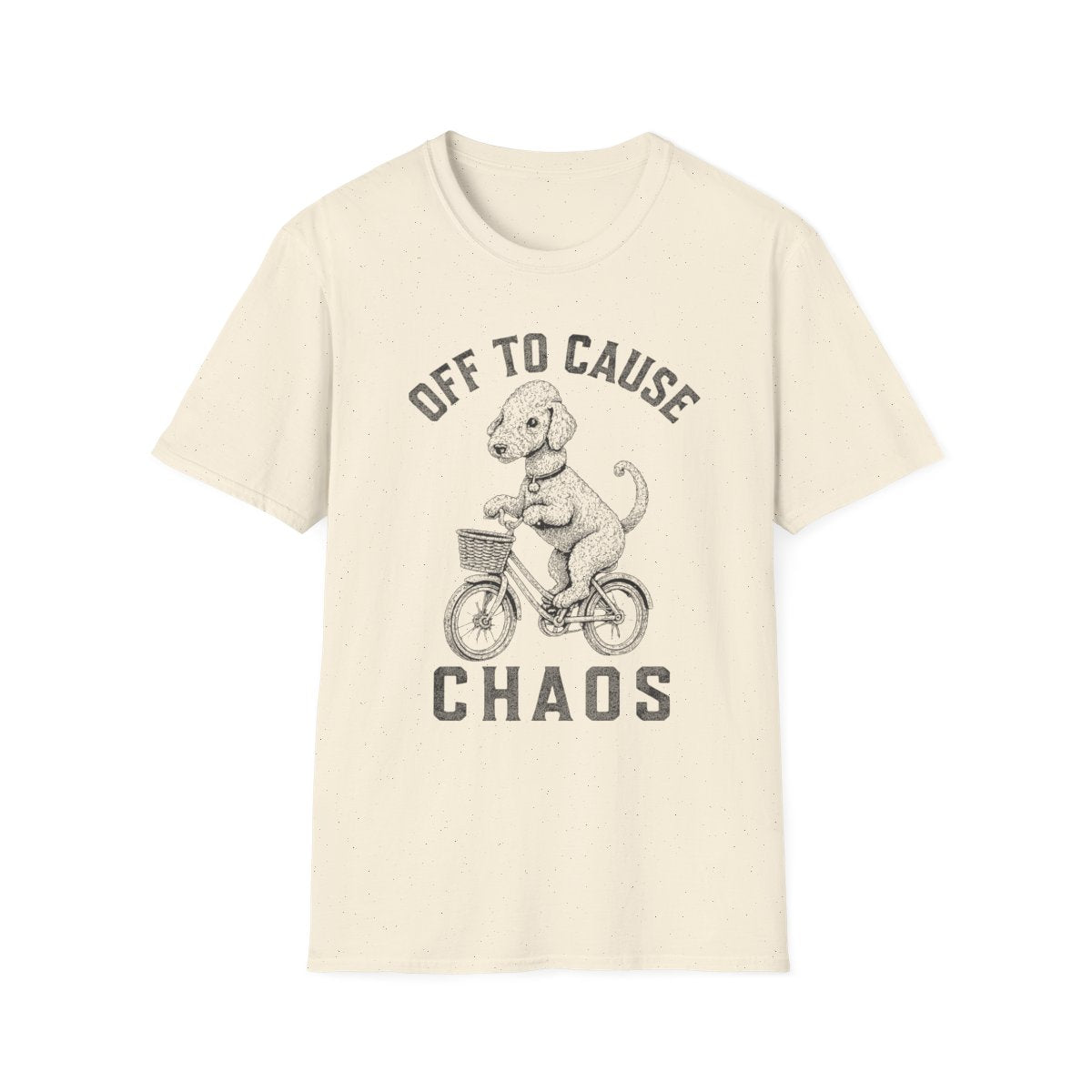 Bicycle Bedlington Terrier Tee - Natural