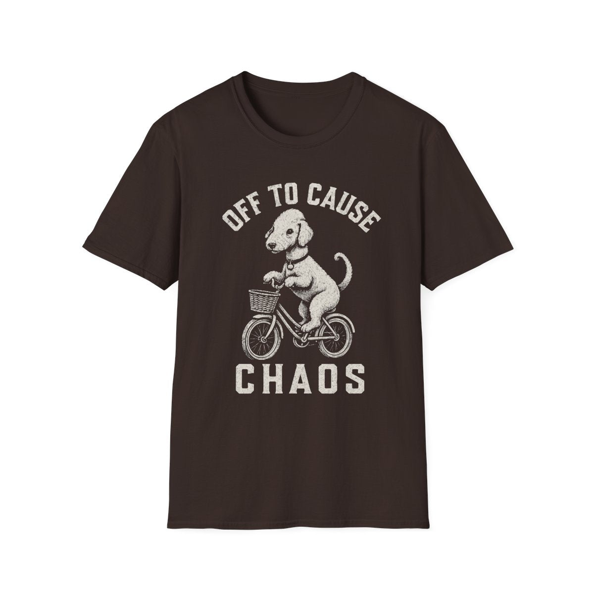 Bicycle Bedlington Terrier Tee - Dark Chocolate