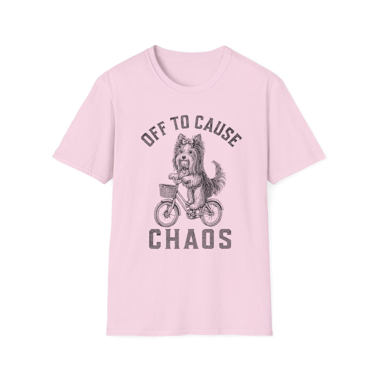 Bicycle Biewer Terrier Tee - Light Pink