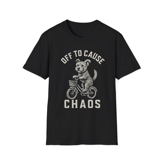 Bicycle Border Terrier Tee - Black