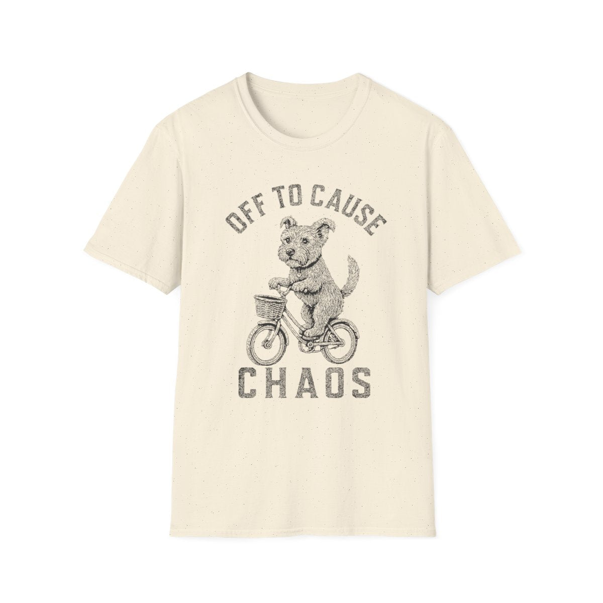 Bicycle Border Terrier Tee - Natural