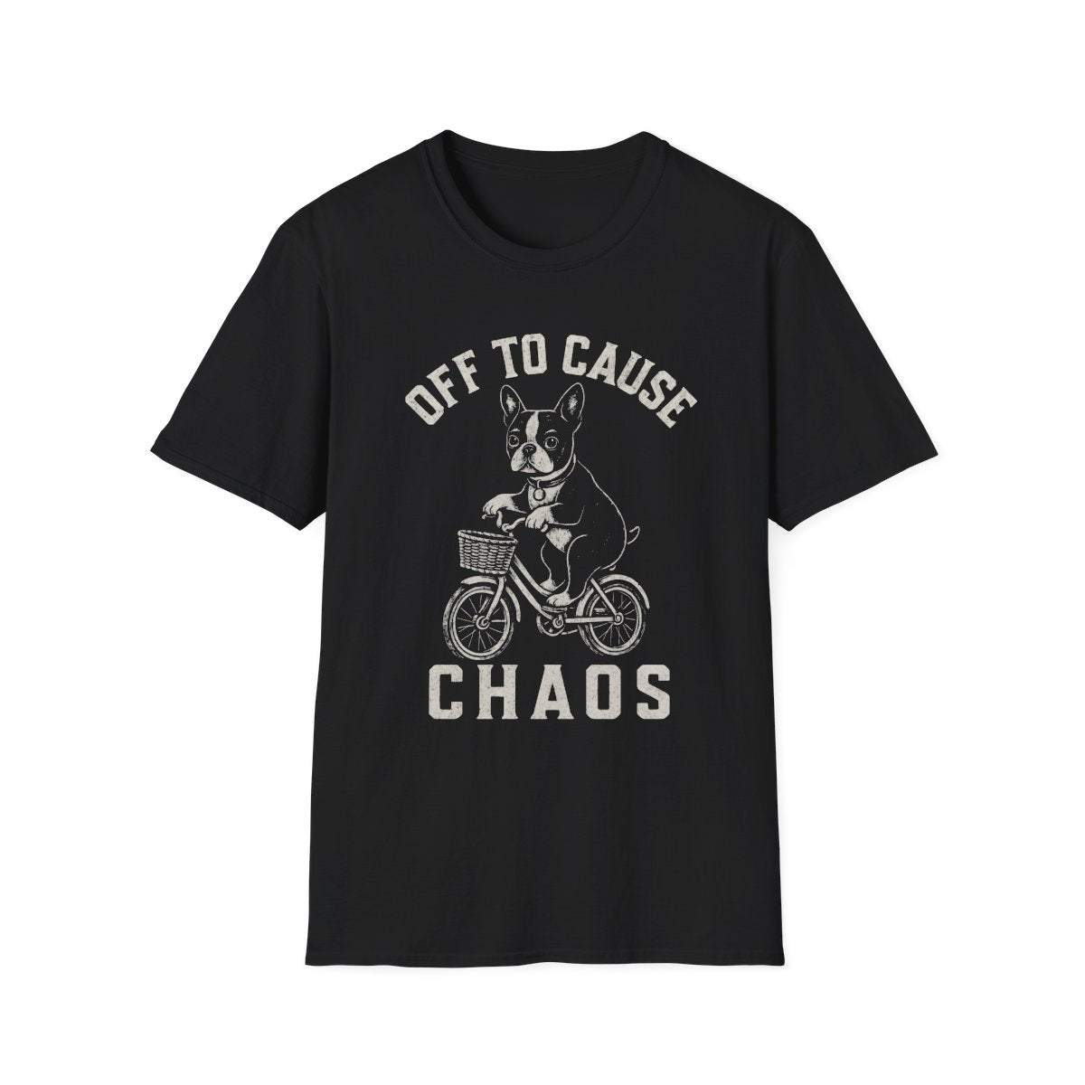 Bicycle Boston Terrier Tee - Black