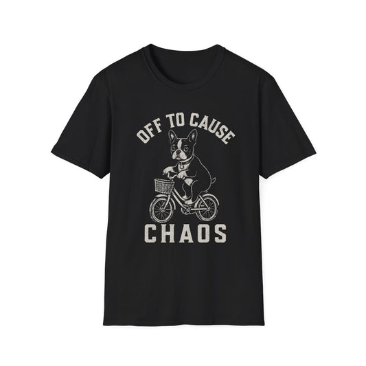 Bicycle Boston Terrier Tee - Black