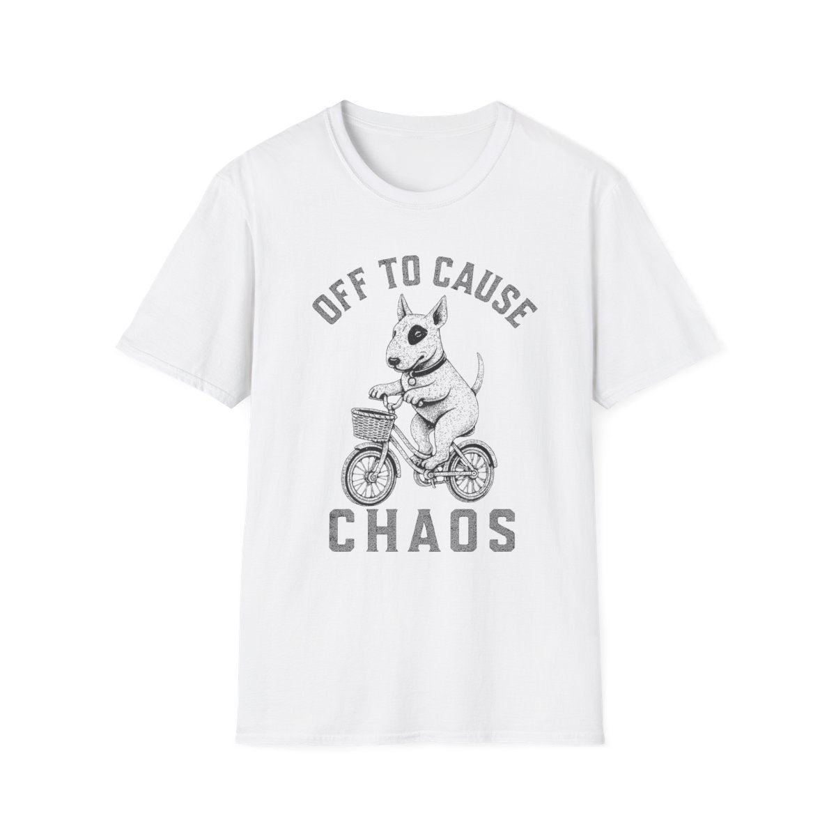 Bicycle Bull Terrier Tee - White