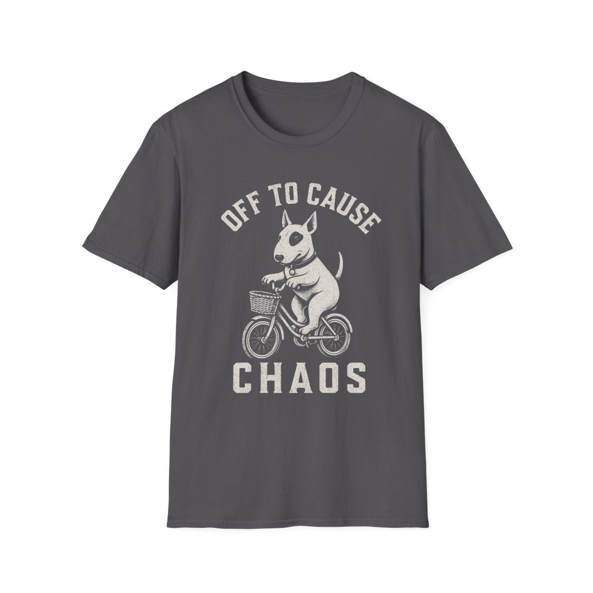 Bicycle Bull Terrier Tee - Charcoal