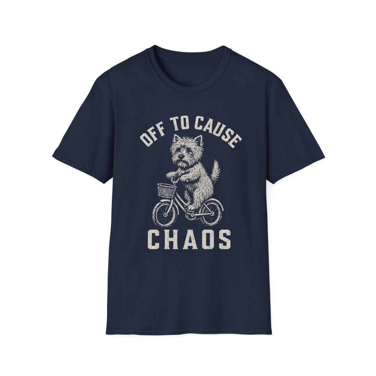 Bicycle Cairn Terrier Tee - Navy