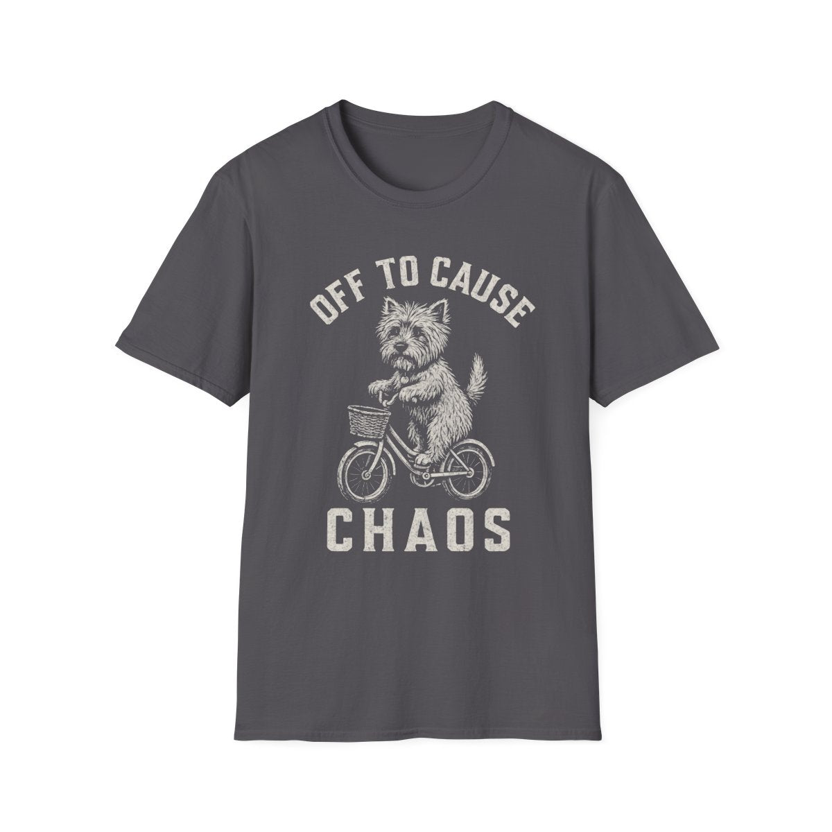 Bicycle Cairn Terrier Tee - Charcoal