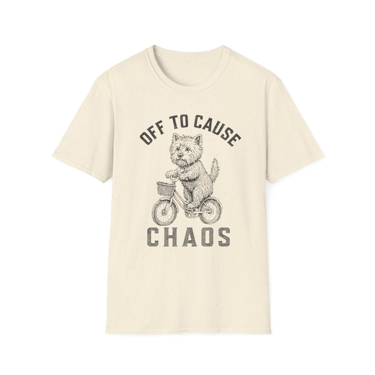 Bicycle Cairn Terrier Tee - Natural