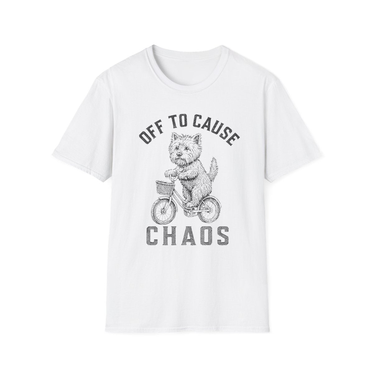 Bicycle Cairn Terrier Tee - White