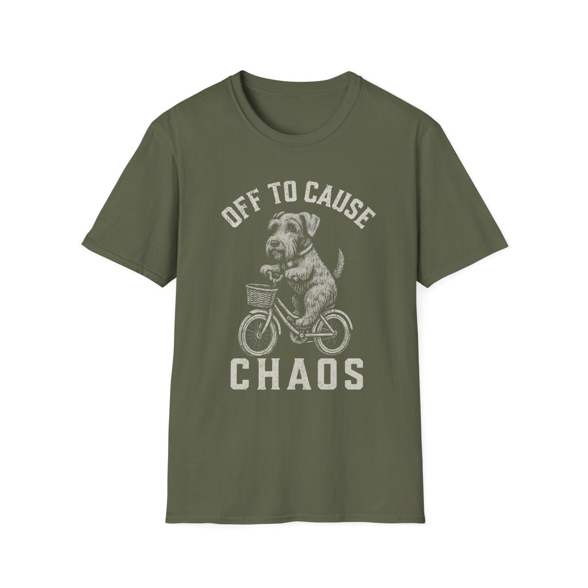 Bicycle Cesky Terrier Tee - Military Green