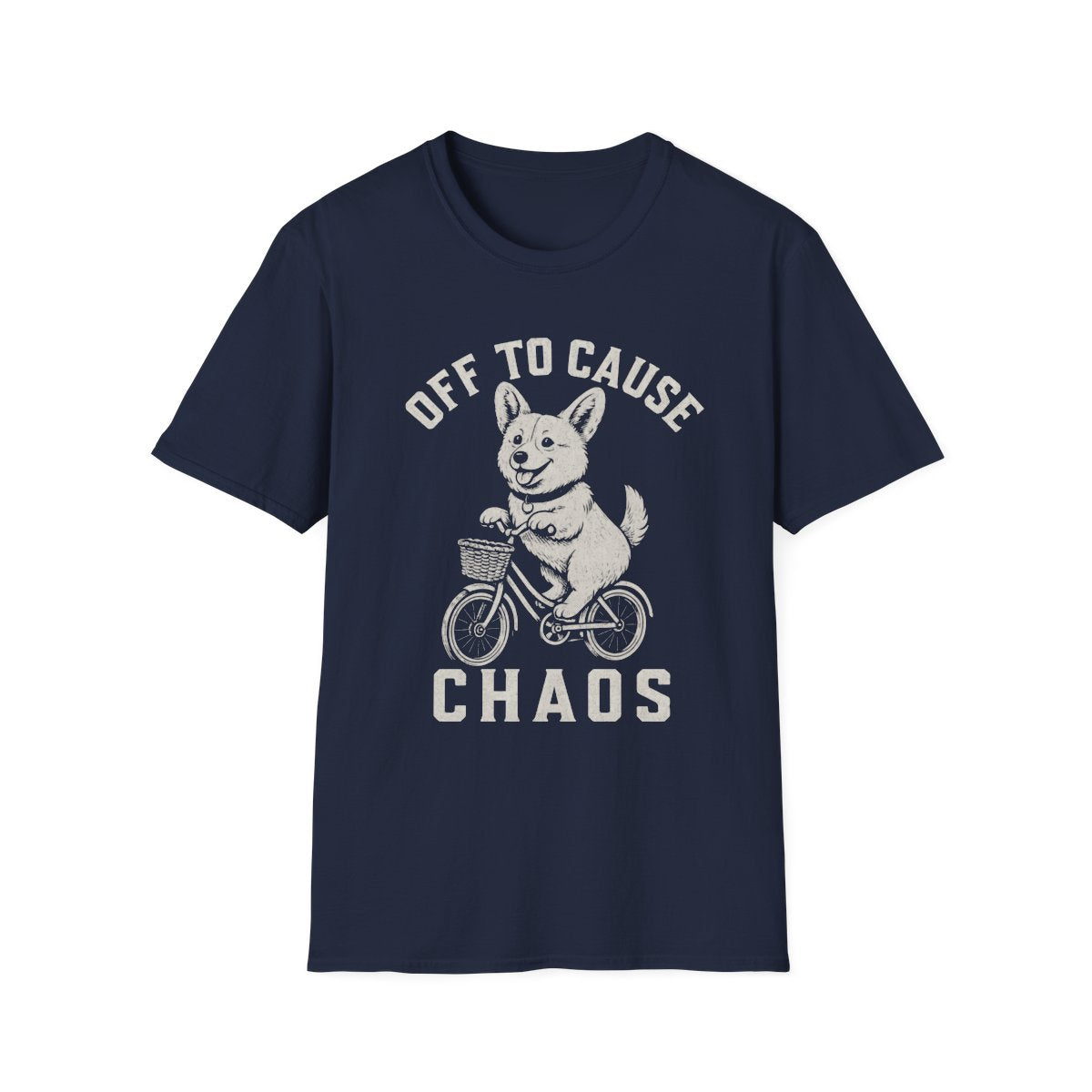 Bicycle Corgi Tee - Navy