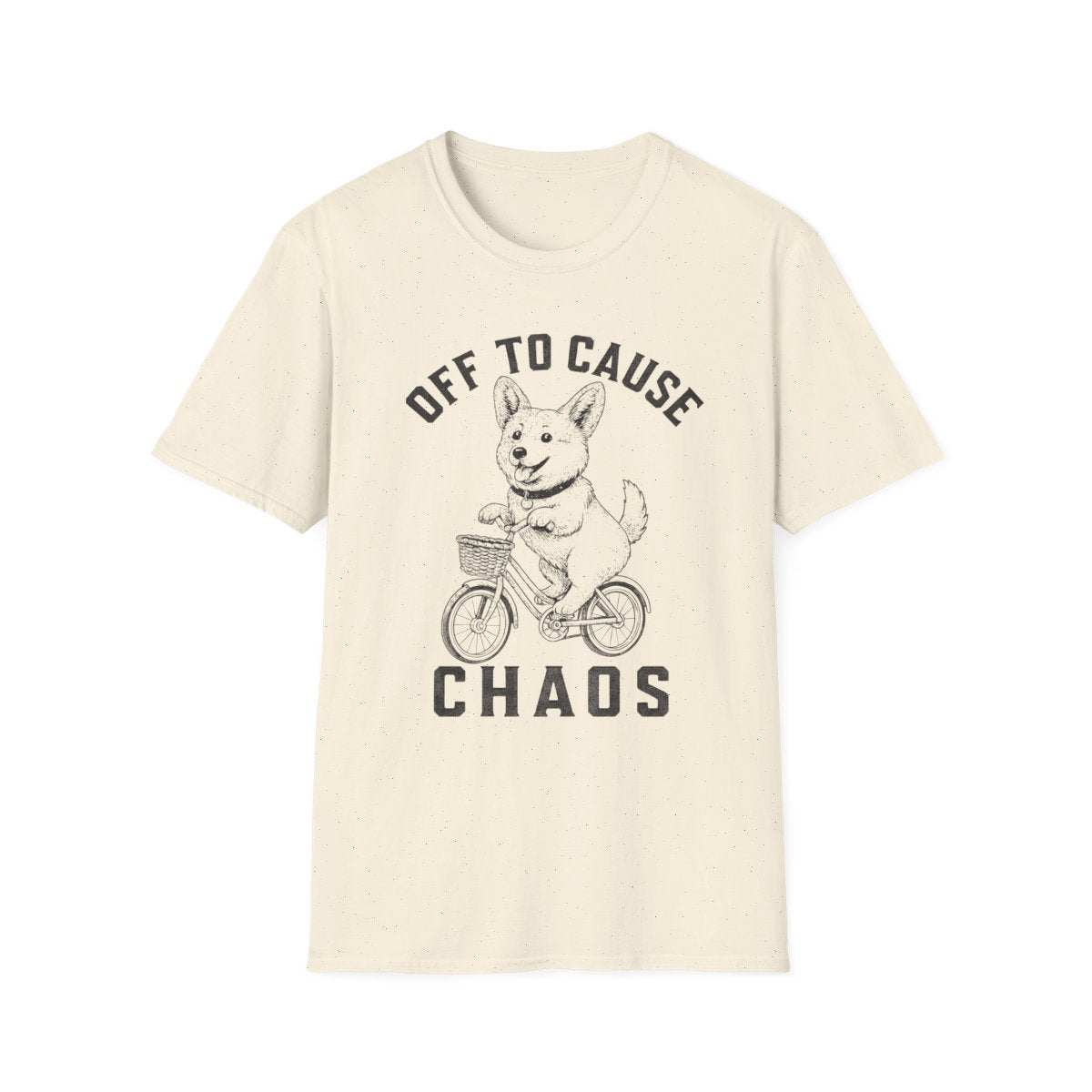 Bicycle Corgi Tee - Natural