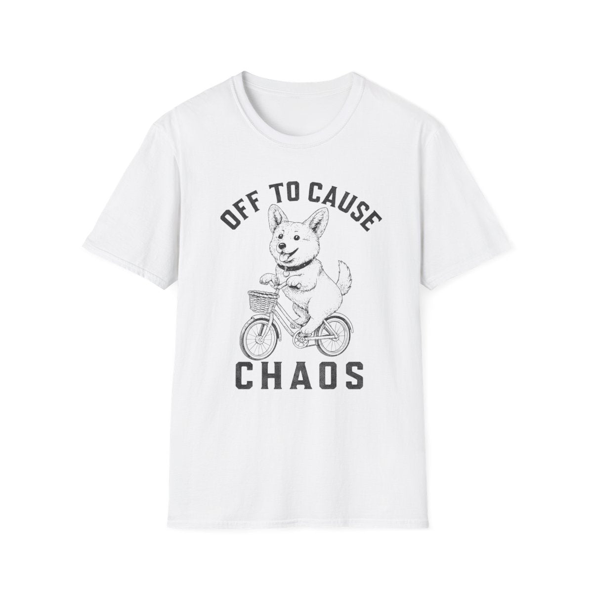 Bicycle Corgi Tee - White