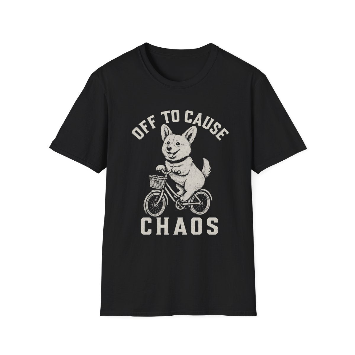 Bicycle Corgi Tee - Black