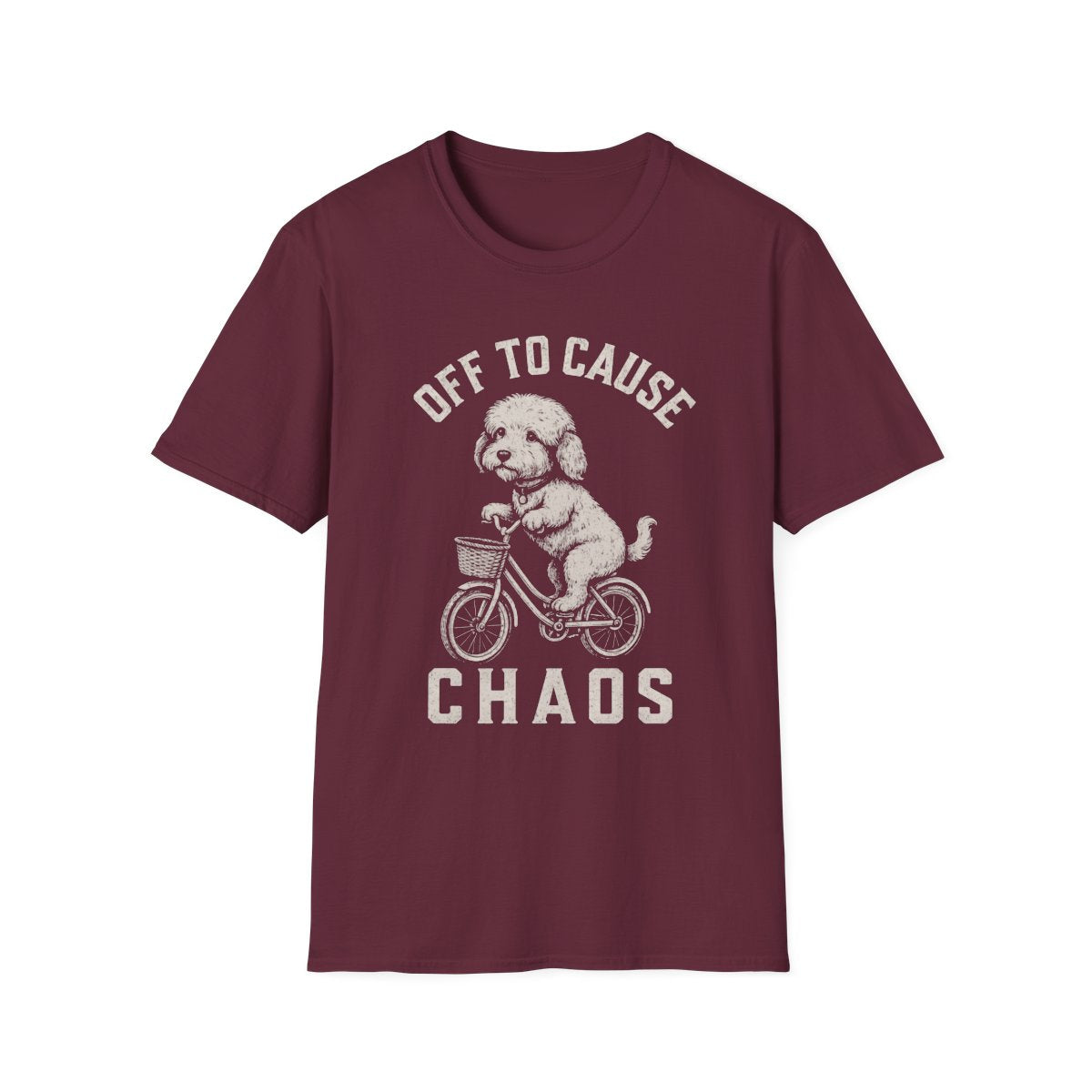 Bicycle Dandie Dinmont Terrier Tee - Maroon