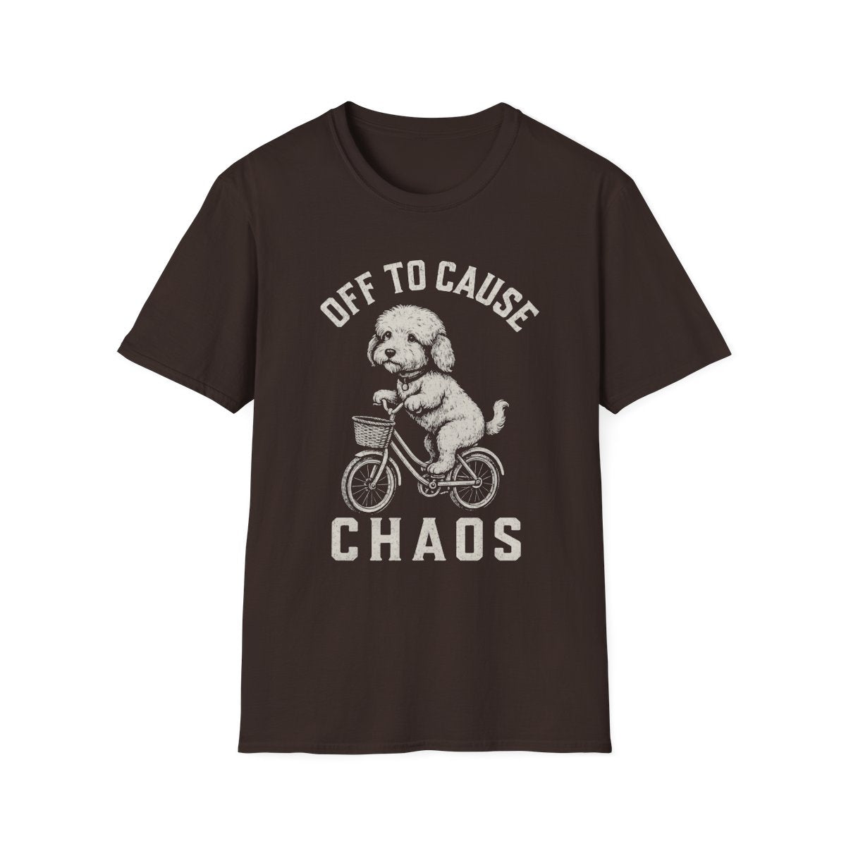 Bicycle Dandie Dinmont Terrier Tee - Dark Chocolate