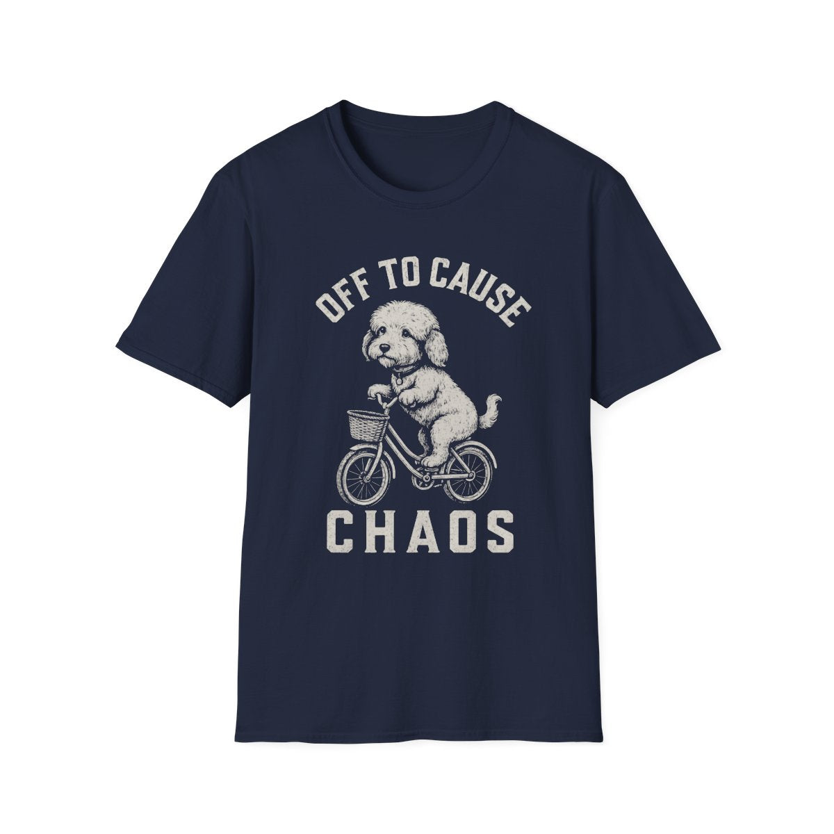 Bicycle Dandie Dinmont Terrier Tee - Navy