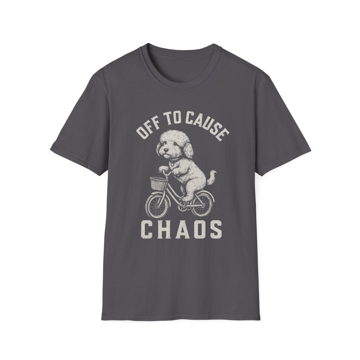 Bicycle Dandie Dinmont Terrier Tee - Charcoal