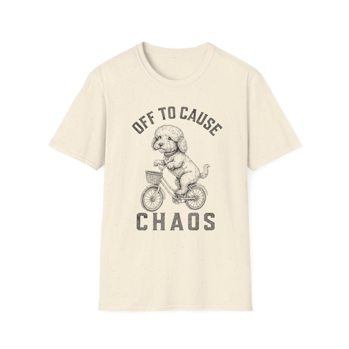 Bicycle Dandie Dinmont Terrier Tee - Natural