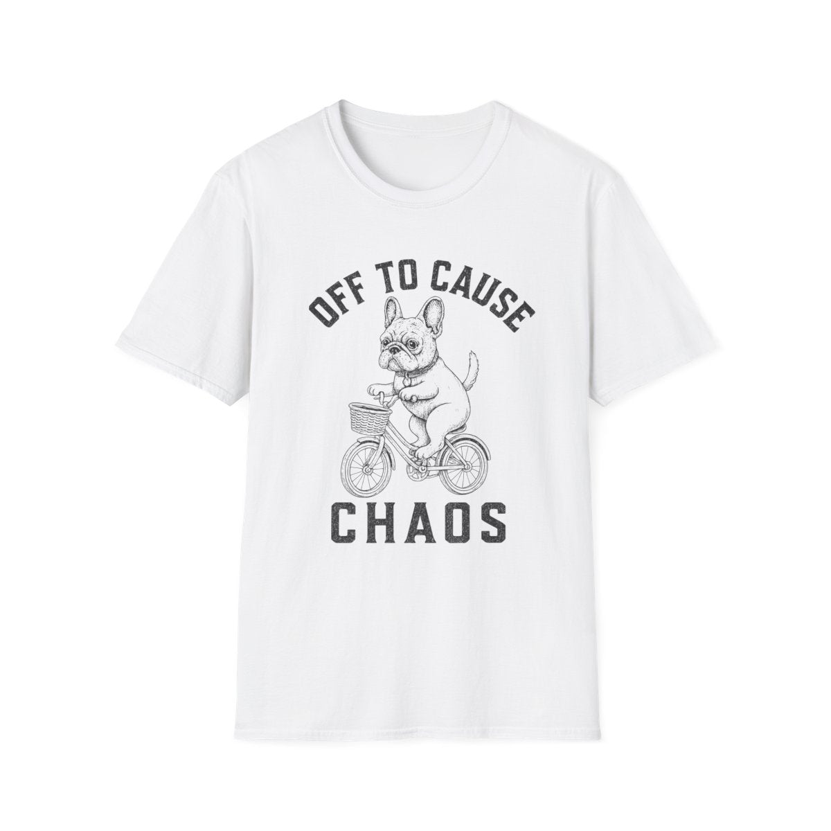 Bicycle French Bulldog Tee - White