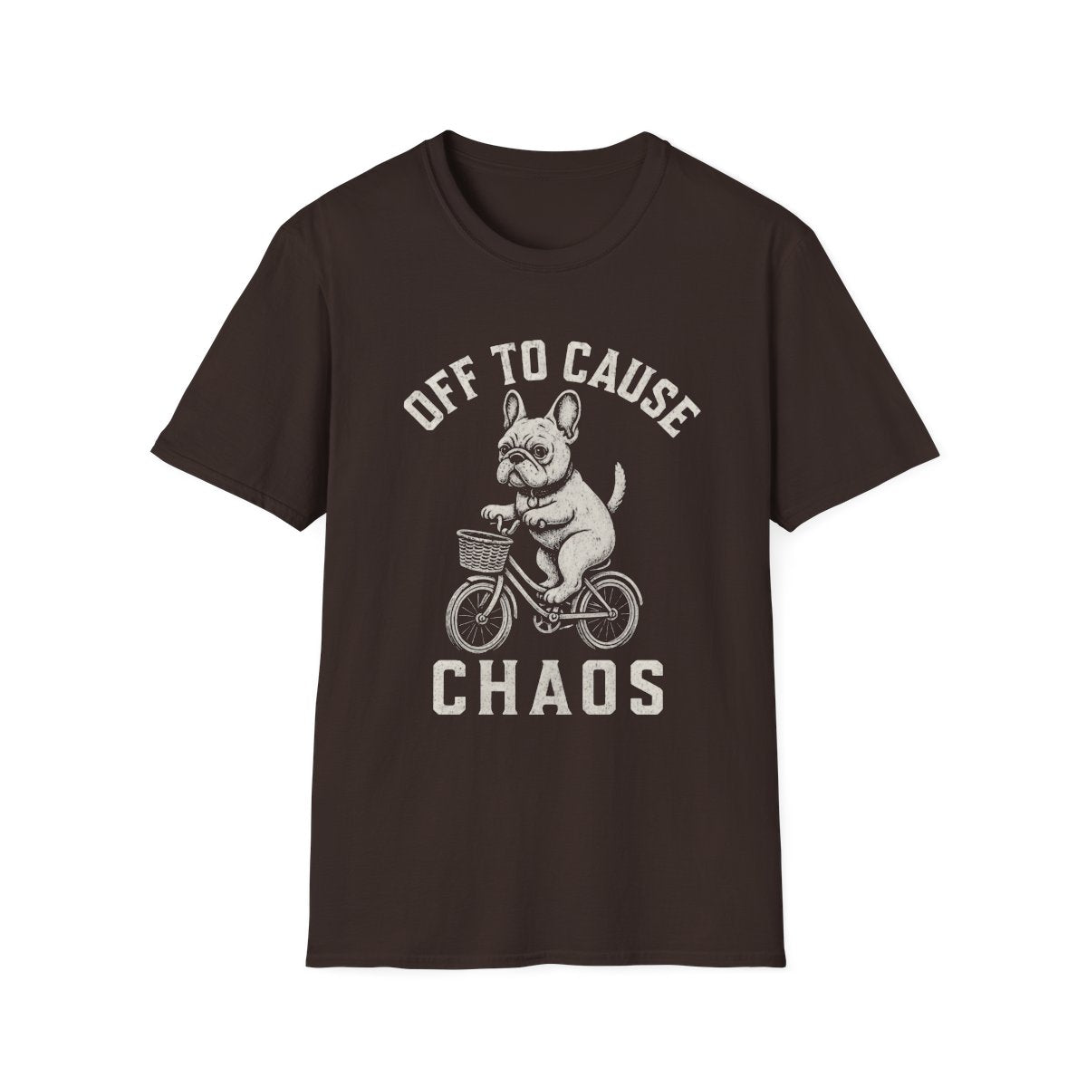 Bicycle French Bulldog Tee - Dark Chocolate