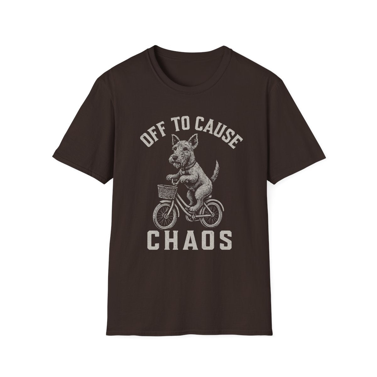 Bicycle Irish Terrier Tee - Dark Chocolate