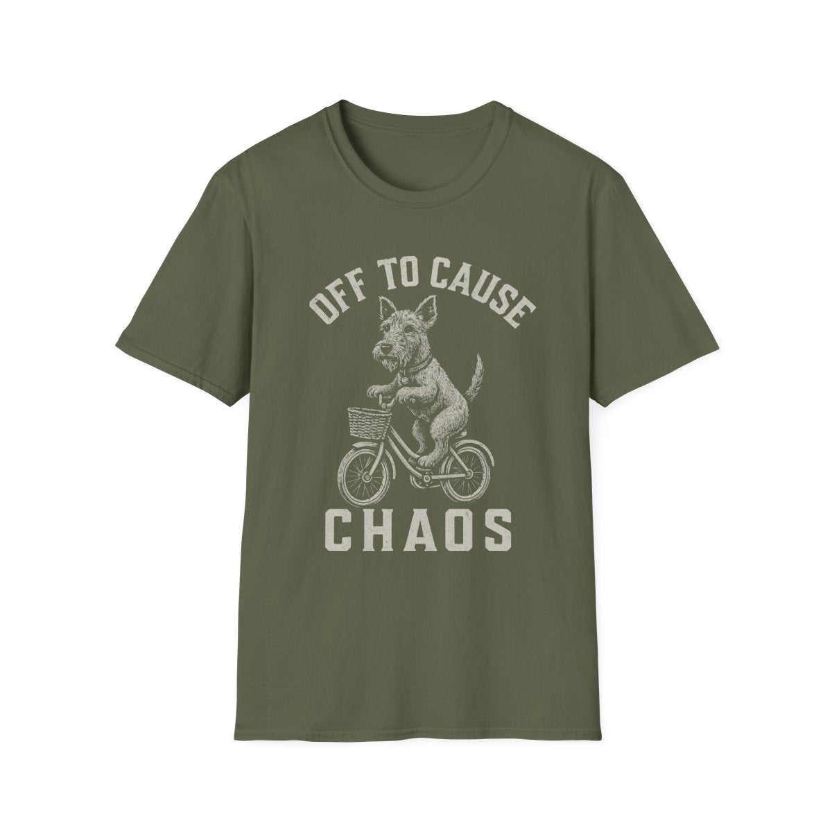 Bicycle Irish Terrier Tee - Military Green