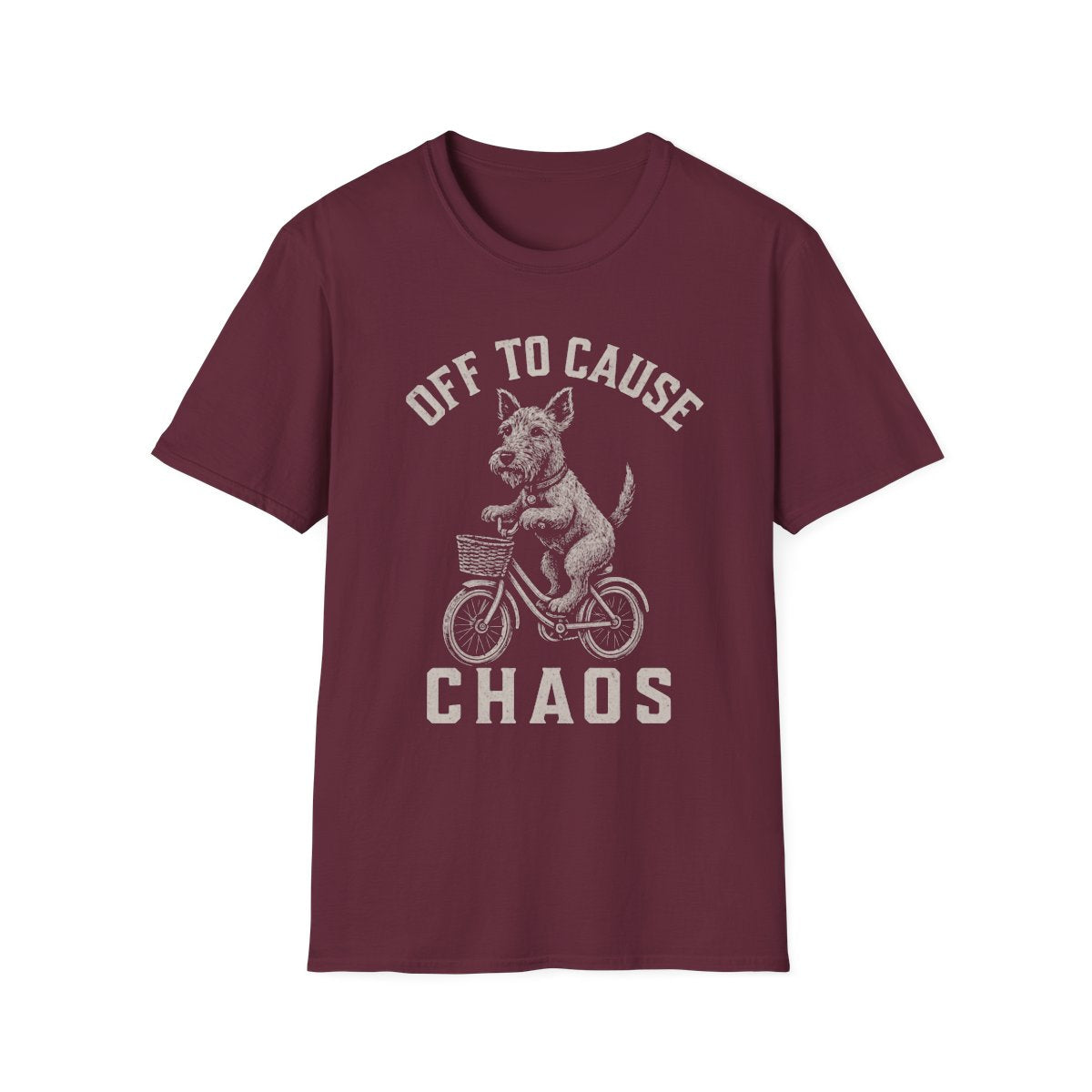 Bicycle Irish Terrier Tee - Maroon