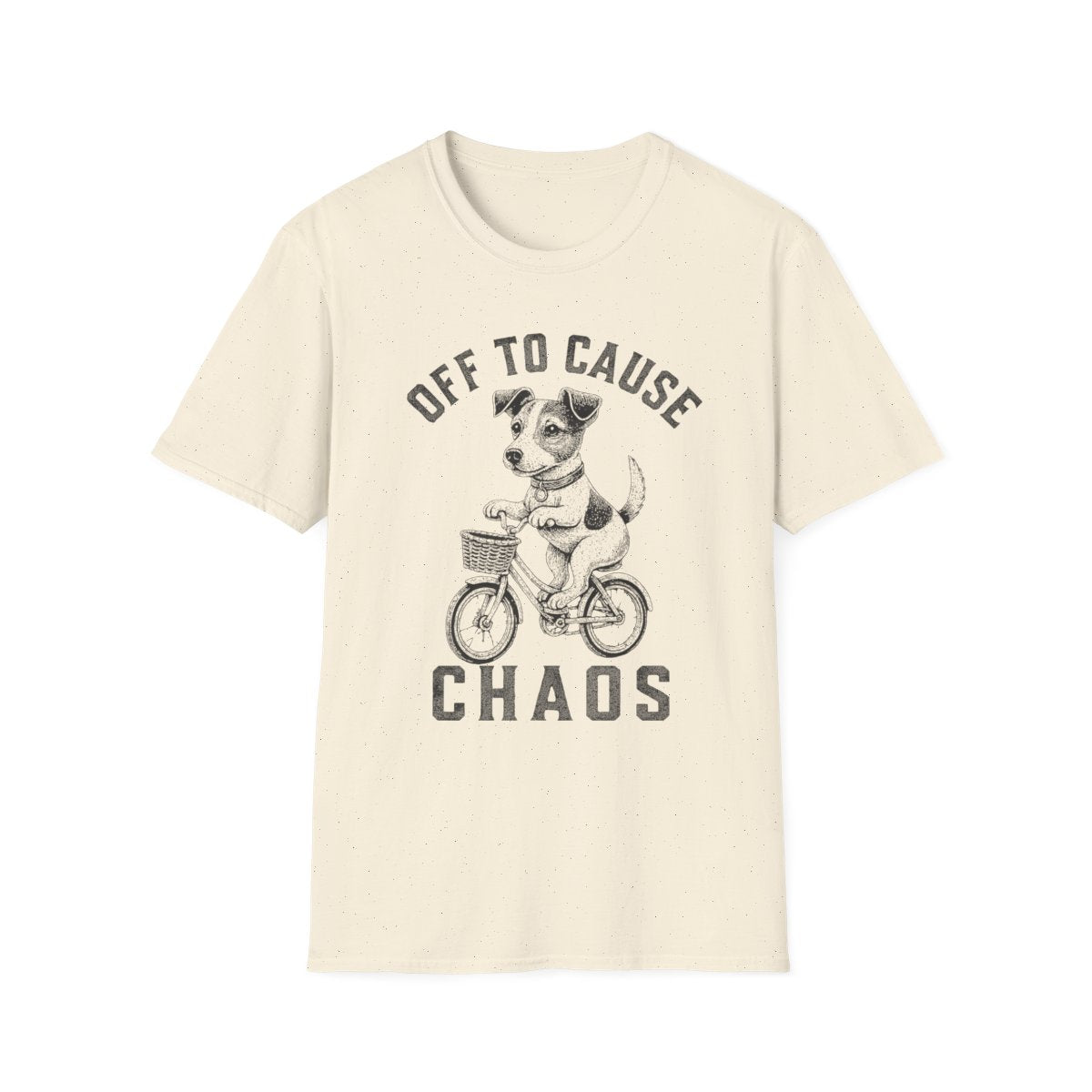 Bicycle Jack Russell Terrier Tee - Natural