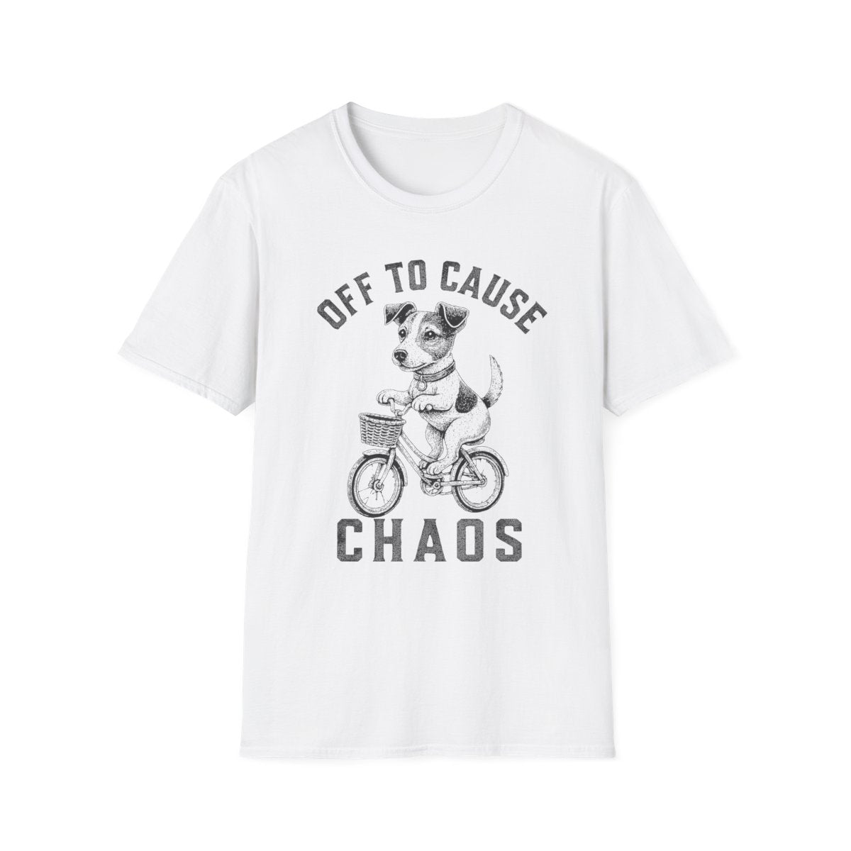 Bicycle Jack Russell Terrier Tee - White
