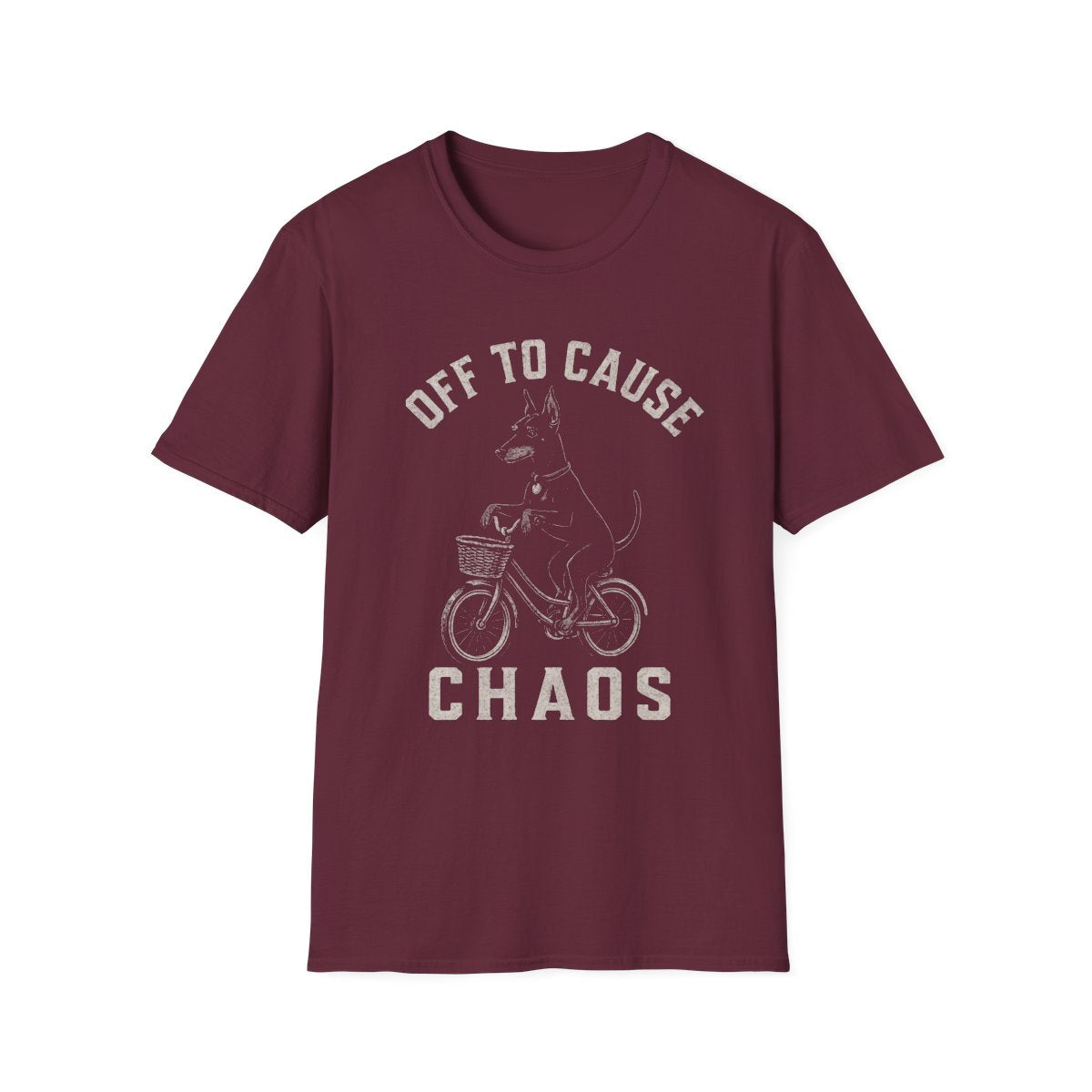 Bicycle Manchester Terrier Tee - Maroon
