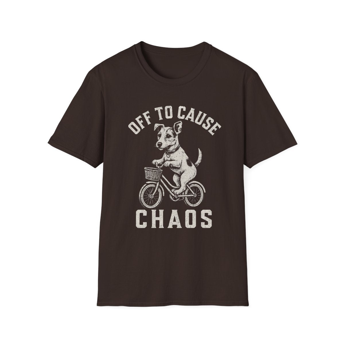Bicycle Parson Russell Terrier Tee - Dark Chocolate