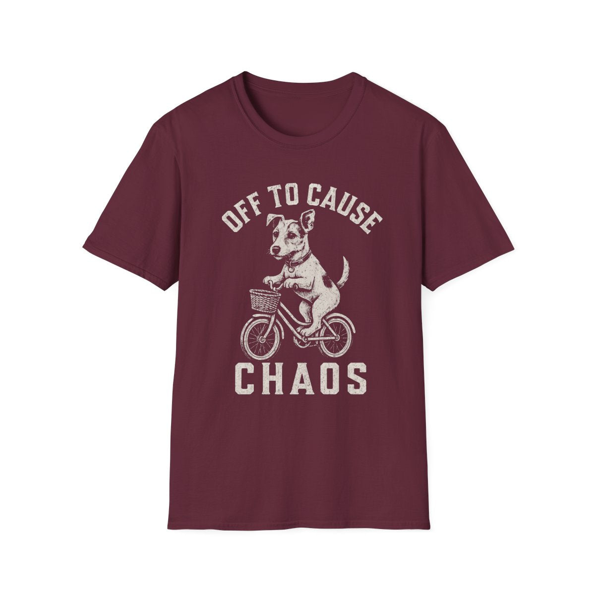 Bicycle Parson Russell Terrier Tee - Maroon