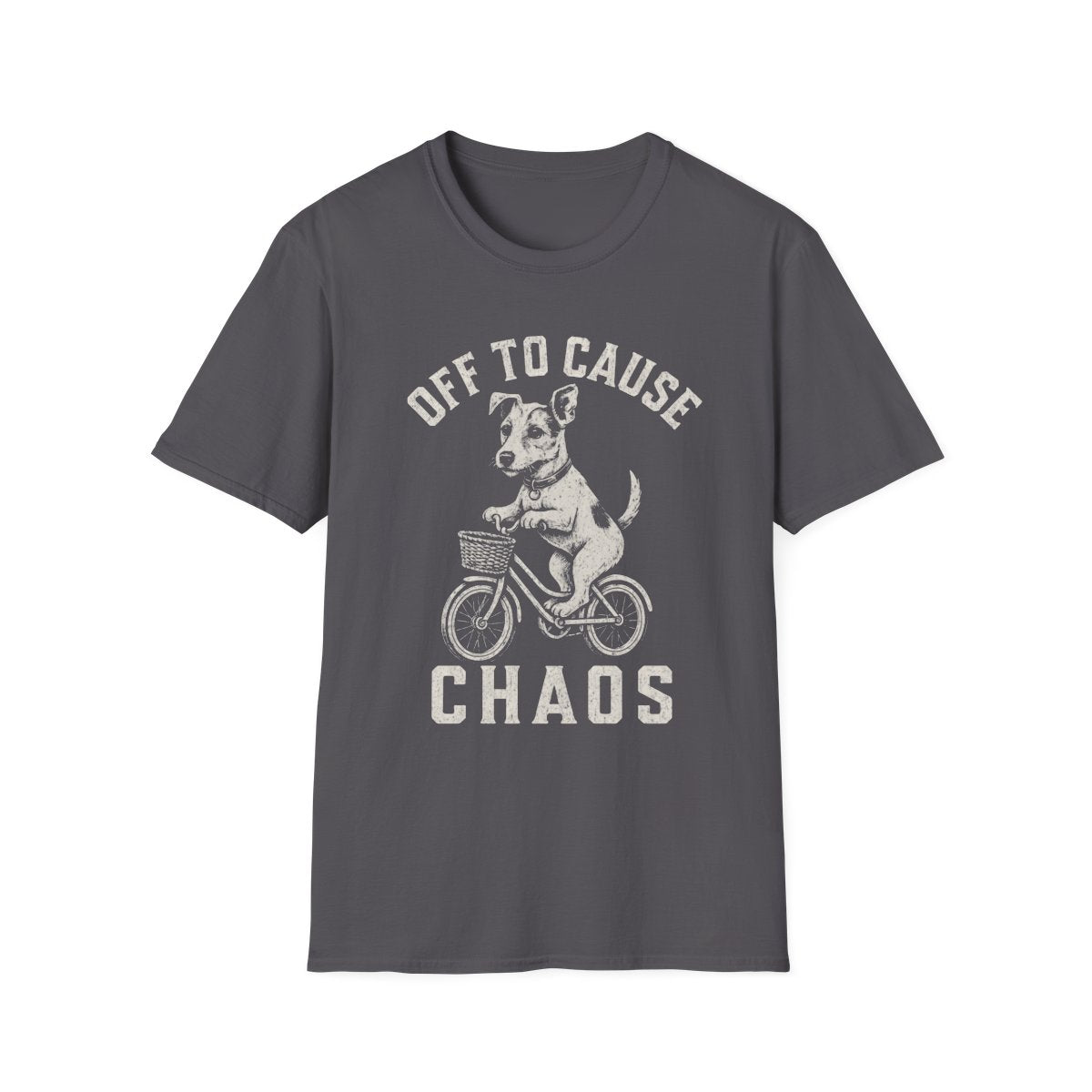 Bicycle Parson Russell Terrier Tee - Charcoal
